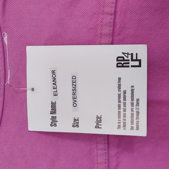 LF RP4 Levi's Eleanor Tie Dye Patched Denim Jacket One Size Pink - Picture 7 of 10